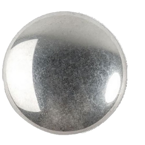 Cabochon rond en verre par Puca® 25 mm - Jet Silver x1
