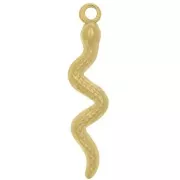 Pendentif serpent 28x6 mm - Acier inoxydable 304 Doré x1