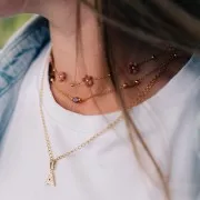 Attache pendentif 8.5 mm effet plissé - Acier inoxydable 304 Doré x1