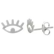Boucles d'oreilles forme oeil 6x10 mm - Argent 925 x2