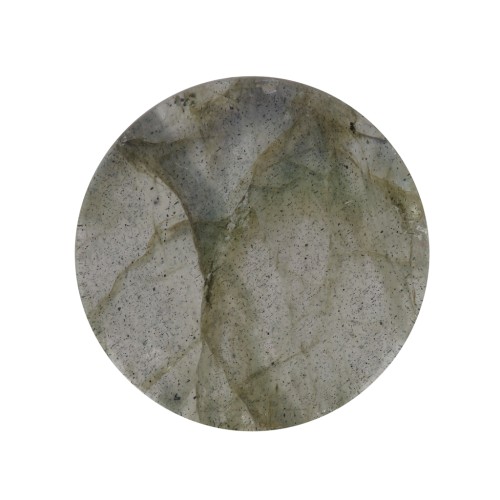 Cabochon plat rond - palet - 10 mm en pierre gemme - Labradorite x1