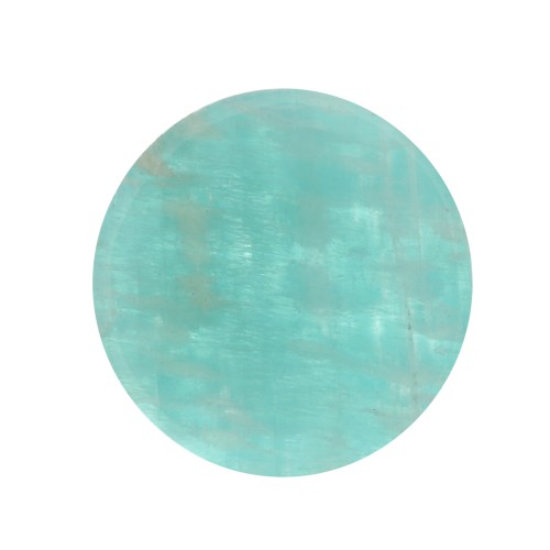 Cabochon plat rond - palet - 10 mm en pierre gemme - Amazonite x1