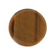 Cabochon plat rond - palet - 10 mm en pierre gemme - Oeil de tigre x1