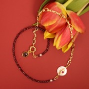 Cabochon ovale 10x8 mm en pierre gemme - Grenat x1