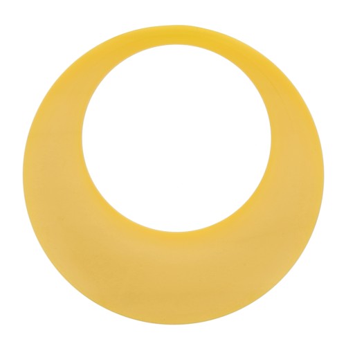 Pendentif rond évidé en résine opaque 34.5 mm - Tournesol x1