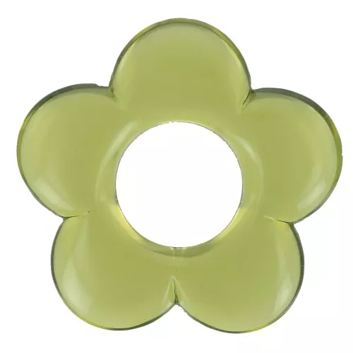 Pendentif fleur 21 mm en résine transparente - Olive x1