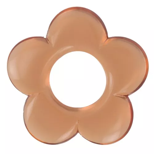 Pendentif fleur 21 mm en résine transparente - Topaz x1