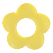 Pendentif fleur 21 mm en résine transparente - Jaune Mat x1