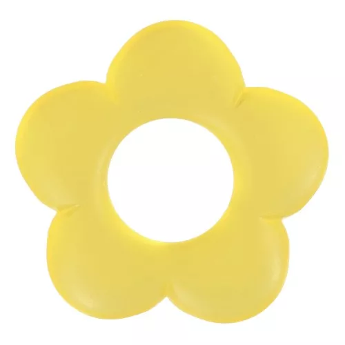 Pendentif fleur 21 mm en résine transparente - Jaune Mat x1