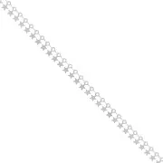 Chaîne maille Fantaisie avec petites étoiles 7 mm - Argenté x50cm