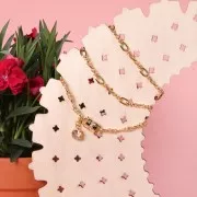 Chaîne maille Fantaisie rectangle arrondi 5.4 mm - Doré x50cm