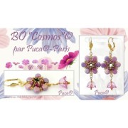 Perles en verre Amos® par Puca® 5x8 mm - Jet Iris Luster x10g