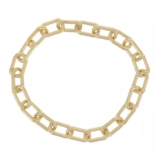 Bague fine chaîne maille Rectangle 2.4 mm - Taille 53 - Gold filled (or laminé) x1