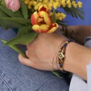 Pendentif coeur avec un oxyde de Zirconium  7 mm - Doré - Crystal x1