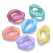 Maillons ovales torsadés 30x21 mm - Opaque Multicolore mat x20|raw }}