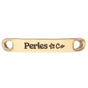 Intercalaires personnalisés 30x5 mm avec Logo complexe - Acier inox 304 Doré x100