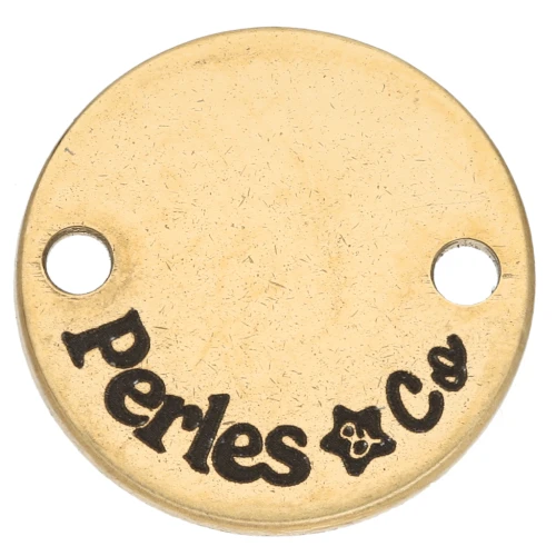 Intercalaires personnalisés 12 mm avec Logo complexe - Acier inox 304 Doré x100