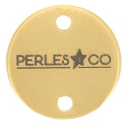 Intercalaires personnalisés 12 mm avec Logo complexe - Acier inox 304 Doré x100