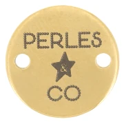 Intercalaires personnalisés 12 mm avec Logo complexe - Acier inox 304 Doré x100