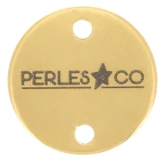 Intercalaires personnalisés 12 mm avec Logo complexe - Acier inox 304 Doré x100