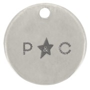 Breloques personnalisées 12 mm avec Logo simple - Acier inoxydable 304 x100|raw }}