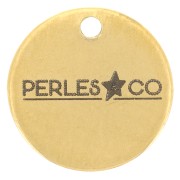 Breloques personnalisées 12 mm avec Logo complexe - Acier inoxydable 304 Doré x100|raw }}