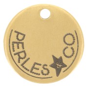 Breloques personnalisées 12 mm avec Logo complexe - Acier inoxydable 304 Doré x100