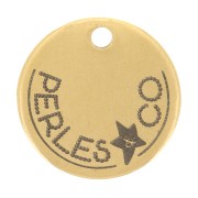 Breloques personnalisées 10 mm avec Logo complexe - Acier inoxydable 304 Doré x100