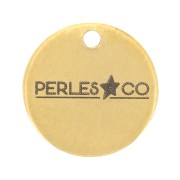Breloques personnalisées 8 mm avec Logo complexe - Acier inoxydable 304 Doré x100