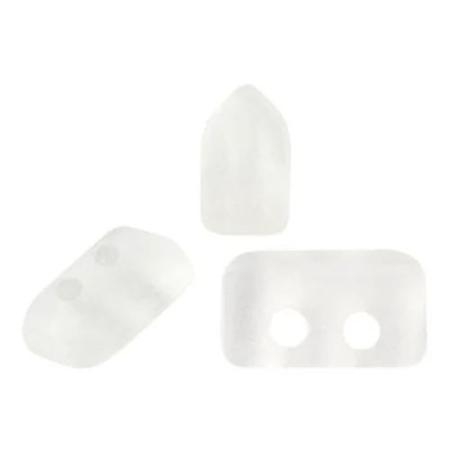 Perles en verre Piros® par Puca® 2x5 mm - Crystal Mat x10g