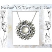 Perles en verre Paros® par Puca® 7x4 mm - Crystal Mat x10g