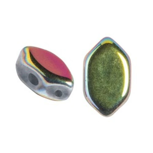 Perles en verre Paros® par Puca® 7x4 mm - Full Vitrail x10g