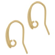 Crochets d'oreilles design 15 mm - Plaqué Or 3 microns x2|raw }}