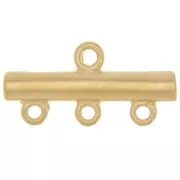 Intercalaire 3 rangs 9x19 mm - Plaqué Or 3 microns x1