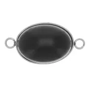 Intercalaire serti pour cabochon fond plat 14x10 mm - Acier inoxydable 304 x1