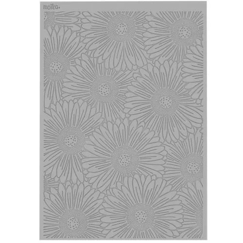 Plaque de texture Moiko pour pâte polymère 97x68 mm - Fleurs Aster x1