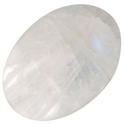 Perle ovale gravée scarabée 16x12 mm en pierre gemme - Pierre de lune x1