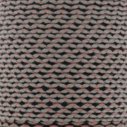 Cordon en coton tressé 2 mm - Noir - Gris - Vieux rose x1m