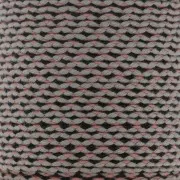 Cordon en coton tressé 2 mm - Noir - Gris - Vieux rose x1m