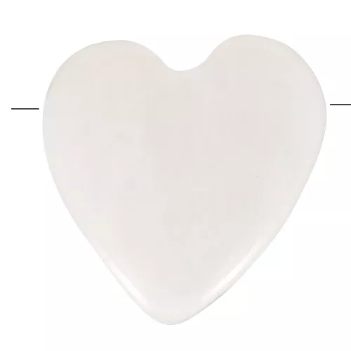 Perle coeur en nacre 6 mm x1