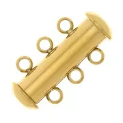 Fermoir aimanté et coulissant 3 rangs 20 mm - Acier inoxydable 304 Doré x1