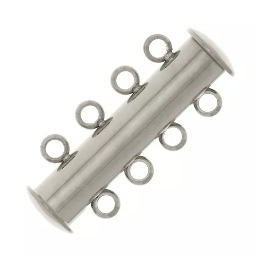 Fermoir aimanté et coulissant 4 rangs 24.5 mm - Acier inoxydable 304 x1