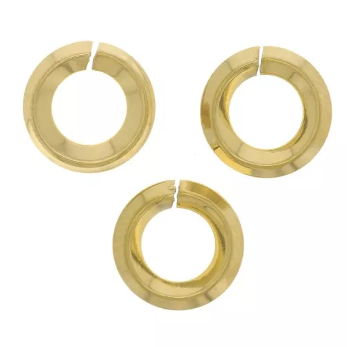 Anneaux ouverts ronds limés 8x1.8 mm - Acier inoxydable 304 Doré x10