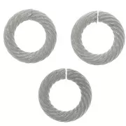 Anneaux ouverts ronds striés 10x2 mm - Acier inoxydable 304 x10