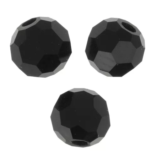 Perles rondes facettées Preciosa - Round Bead 3 mm - Jet x20