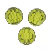 Perles rondes facettées Preciosa - Round Bead 3 mm - Olivine x20
