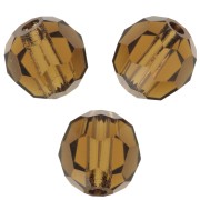 Perles rondes facettées Preciosa - Round Bead 5 mm - Smoked Topaz x15|raw }}