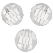Perles rondes facettées Preciosa - Round Bead 5 mm - Crystal x15|raw }}