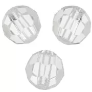 Perles rondes facettées Preciosa - Round Bead 5 mm - Crystal x15