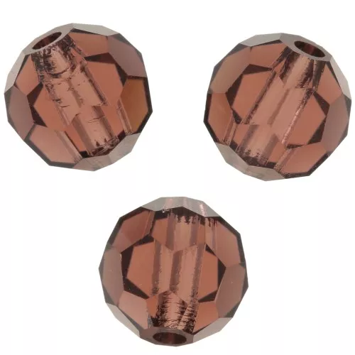 Perles rondes facettées Preciosa - Round Bead 5 mm - Light Burgundy x15